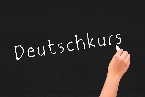 Słowo Kurs Niemieckiego Tablicy — Zdjęcie stockowe