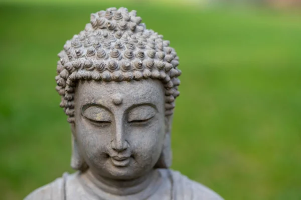 Buda Estatua Cara Jardín —  Fotos de Stock