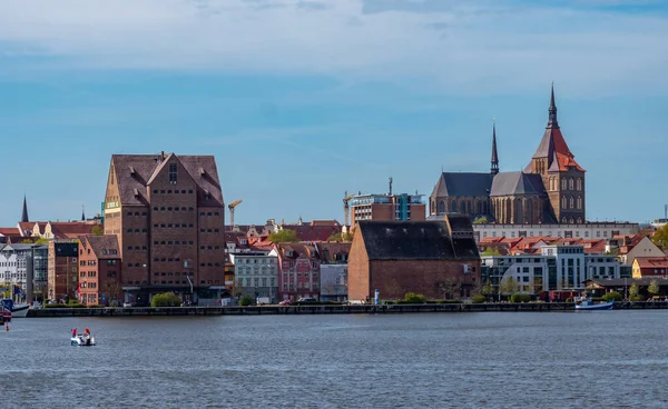 Vista Sobre Cidade Rostock Mar Báltico — Fotografia de Stock