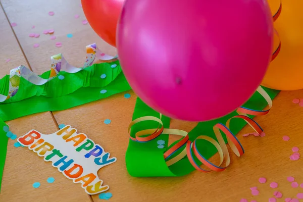 happy birthday party balloons card