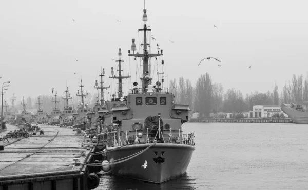 Military Warship Harbor — Stock Photo, Image