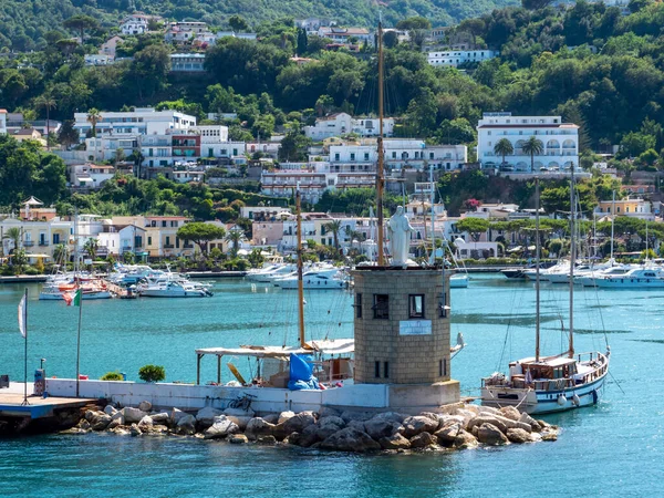 stock image boats in the harbor from Ischia, Island