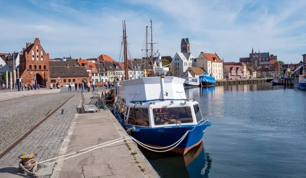 Wismar Baltık Denizi Ndeki Eski Liman Manzarası — Stok fotoğraf