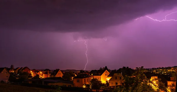 Thunderstorm Lightning Night — Stock Photo, Image