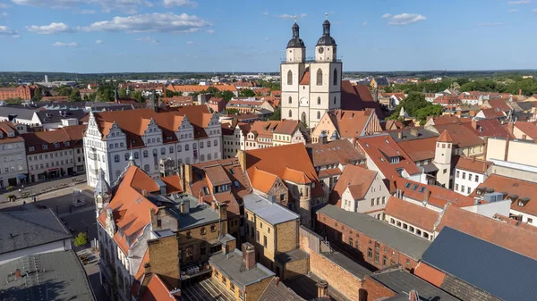 Vista Cidade Velha Lutherstadt Wittenberg Alemanha — Fotografia de Stock
