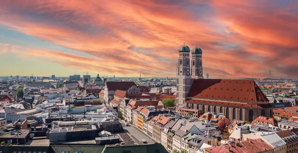 Cidade Panorama Munique Alemanha — Fotografia de Stock