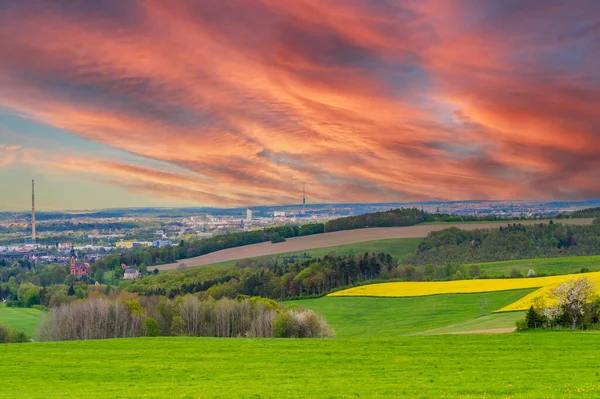 Vista Erzgebirge Alemania Oriental —  Fotos de Stock