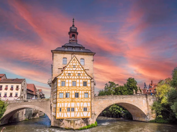 Vista Prefeitura Velha Bamberg — Fotografia de Stock