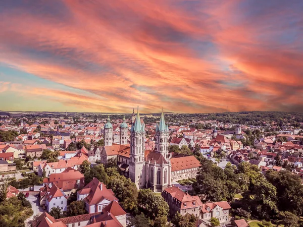 Stare Miasto Naumburg Zachodzie Słońca — Zdjęcie stockowe