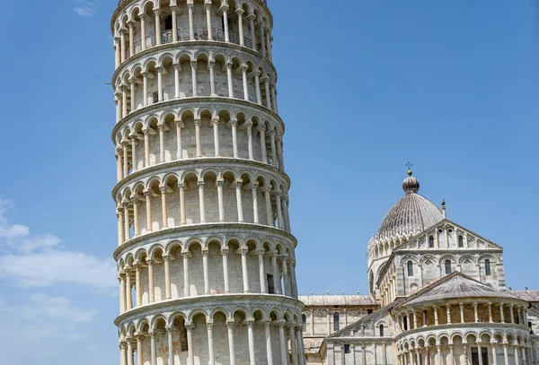 Štíhlá Věž Pisa Katedrálou Italská — Stock fotografie