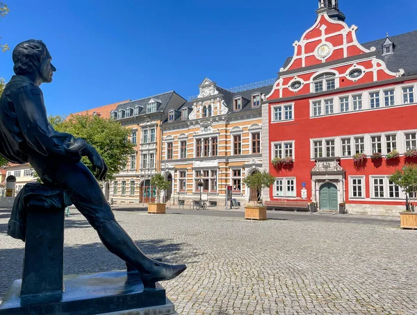 stock image statue of emperor johann sebastian bach in arnstadt, east germany