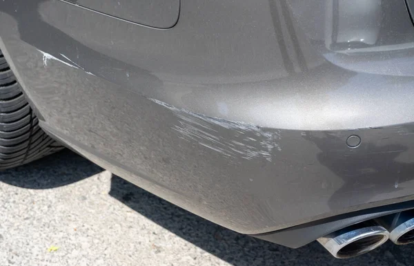 Paint Scratches Bumper Car — Stock Photo, Image