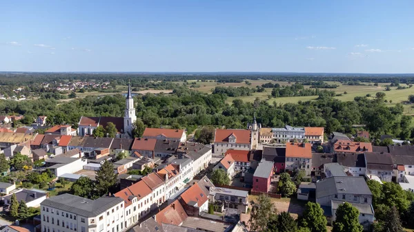 Blick Auf Die Stadt Coswig Ostdeutschland lizenzfreie Stockfotos