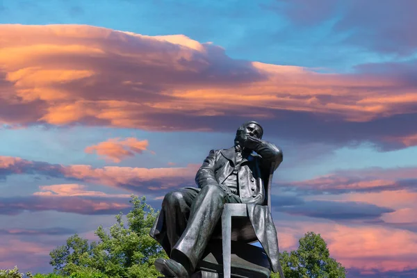 Статуя Німецького Композитора Роберта Шумана Цвіккау — стокове фото