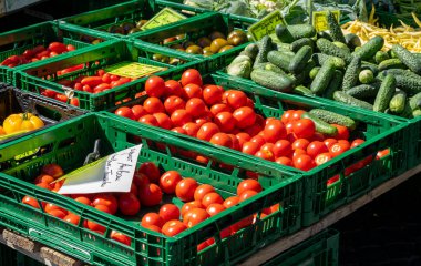 vegetables in a weekly market clipart