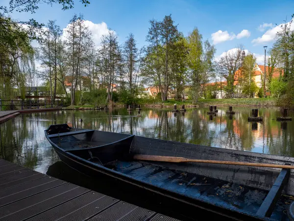 stock image boat in the spree forest nature reserve