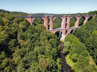 Panorama of the Elstertal Bridge in Vogtland clipart