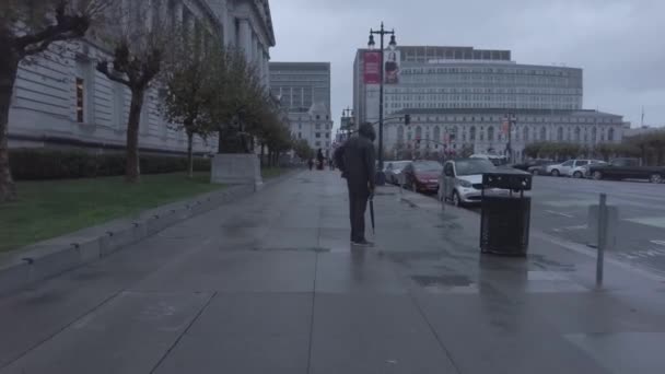 샌프란시스코 거리걷기 지점은 과거의 건물이었다 고품질 — 비디오