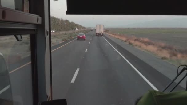 Ônibus Passageiro Longa Distância Califórnia Estados Unidos Imagens Alta Qualidade — Vídeo de Stock