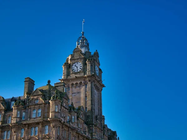Clock Tower Balmoral Hotel Edinburgh Scotland Luxury Hotel Landmark Located — Stock Photo, Image