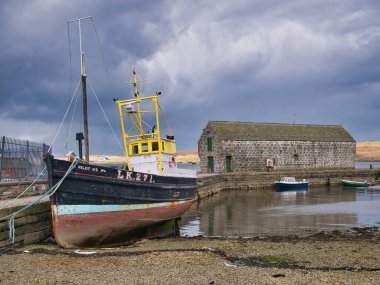 Hays Rıhtımı, Lerwick, Shetland, ahşap balıkçı teknesi Pilot Us (LK271), 1931 yılında inşa edilmiştir..
