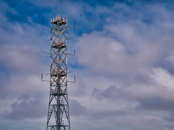 40M Steel Wood Tower Built Lars Communications Remote Radar Head — Stock fotografie