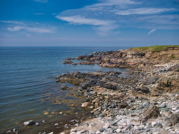 Skaliste Wytrzymałe Atlantyckie Wybrzeże Wyspy Lewis Hebrydach Zewnętrznych Szkocja Wielka — Zdjęcie stockowe