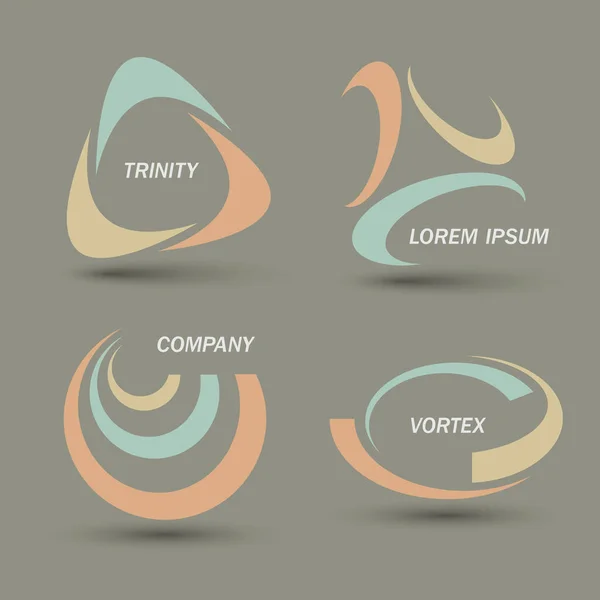 Conjunto Ícones Abstrato Logotipo Colorido Elementos Design Vetor De Stock