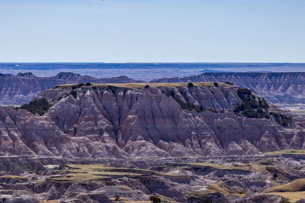 stock image Hay Butte in the Badlands National Park. 