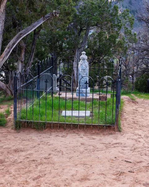John Doc Henry Hollidays Marcador Memorial Granito Cemitério Linwood Glenwood — Fotografia de Stock