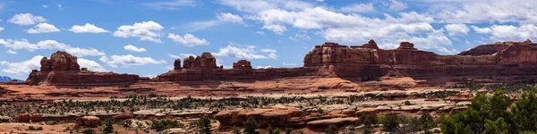 Panorama Wooden Shoe Arch Needles District Canyonlands National Park Moab — Stock Photo, Image