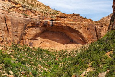 Zion Ulusal Parkı 'ndaki Büyük Kemer Zion manzaralı 2 numaralı bakış açısı Utah' ın güneybatısında..
