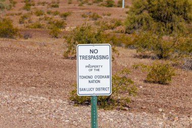 Güney Arizona 'daki Tohono Oodham Nation mülküne giriş izni yok.