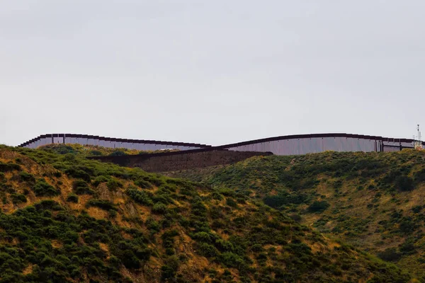Border wall fence between Mexico and the United States near San Ysidro, California