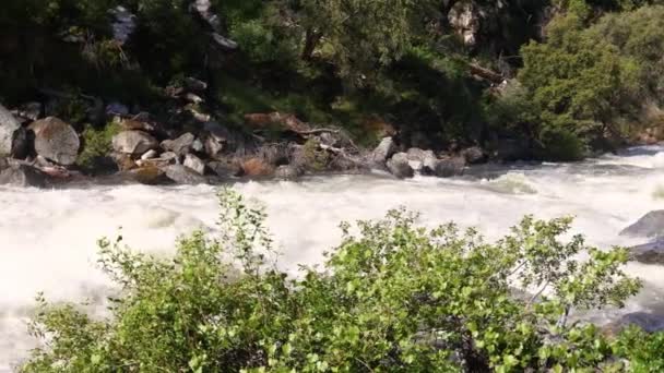 Zaplavená Merced River Yosemitském Údolí Yosemitský Národní Park Kalifornie Usa — Stock video