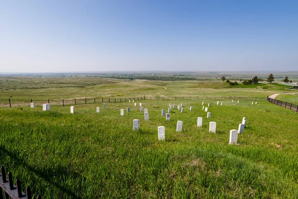 Little Bighorn Battlefield Eua Maio 2023 Marcadores Memoriais Last Stand — Fotografia de Stock