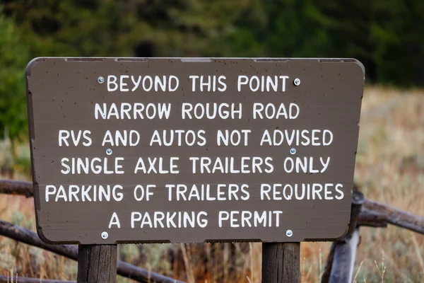 Sign with information in Grand Teton National Park