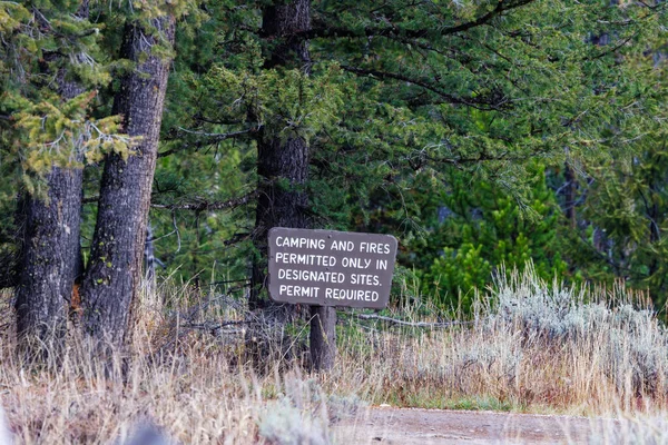Sign with information in Grand Teton National Park