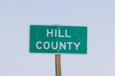 Montana 'daki Hill County yol tabelası.