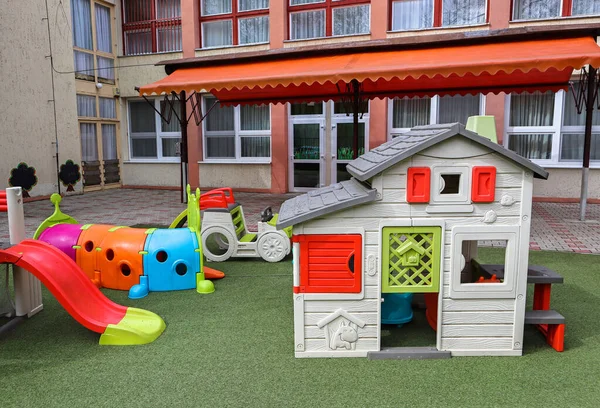 Spielzeug Hinterhof Des Kindergartens — Stockfoto