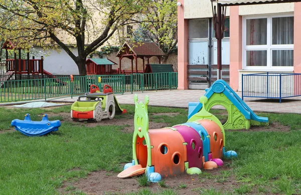 Spielzeug Hinterhof Des Kindergartens — Stockfoto