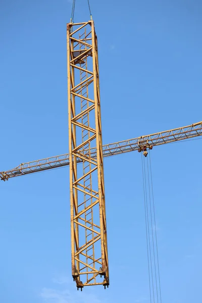 Part Tower Crane Construction Site — Stock Photo, Image