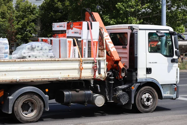 Truck Transportation Construction Materials Street — Stock Photo, Image