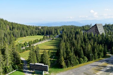 Slovakya Tatra dağındaki şehir manzarası