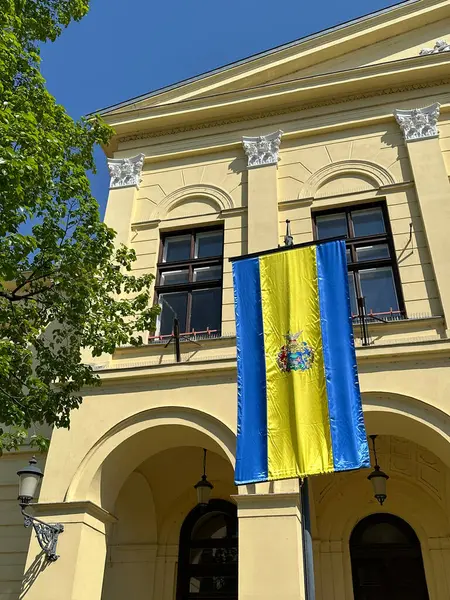 Ayuntamiento Debrecen Con Bandera Ciudad Imágenes De Stock Sin Royalties Gratis