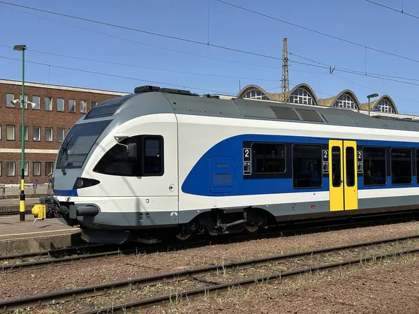 Passagierstrein Het Station Stockfoto