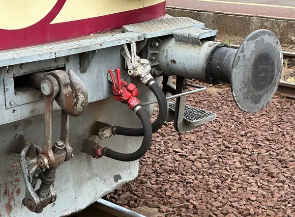 stock image Bumper and front view of a train engine