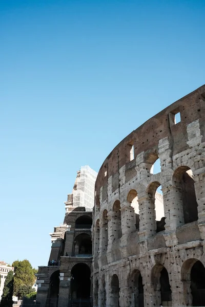 Fotografía Cerrada Del Coliseo Roma Italia Arquitectura Punto Referencia Roma Fotos De Stock