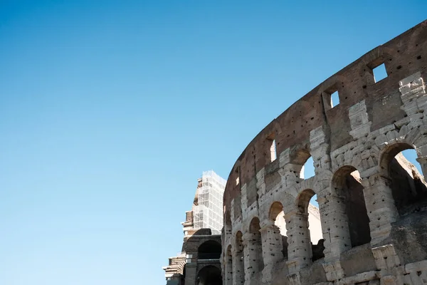 Fotografía Cerrada Del Coliseo Roma Italia Arquitectura Punto Referencia Roma Imágenes De Stock Sin Royalties Gratis