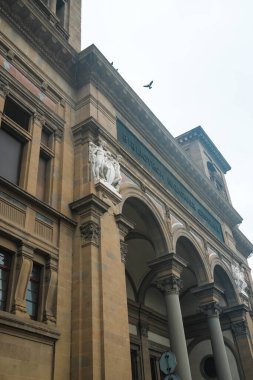 Florence, İtalya - Ekim 2022 Biblioteca Nazionale Floransa Ulusal Kütüphanesi